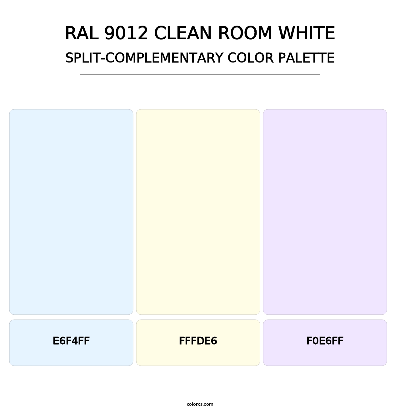 RAL 9012 Clean Room White - Split-Complementary Color Palette