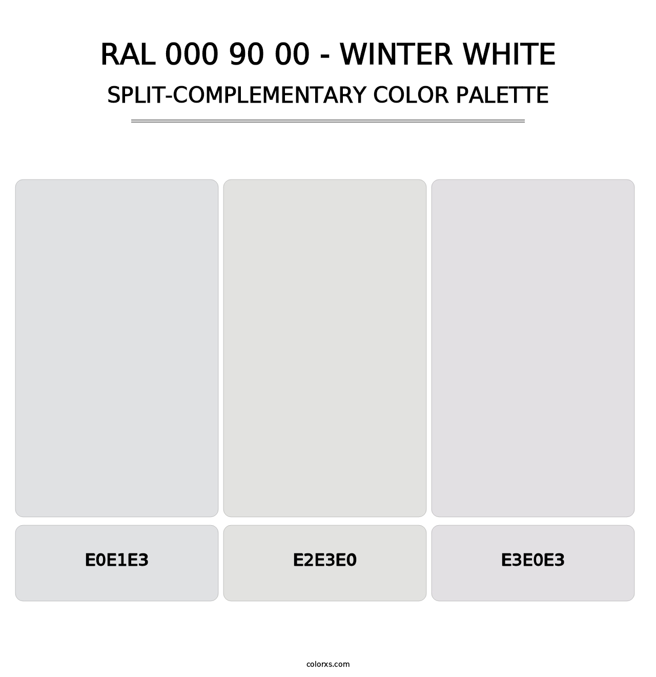 RAL 000 90 00 - Winter White - Split-Complementary Color Palette