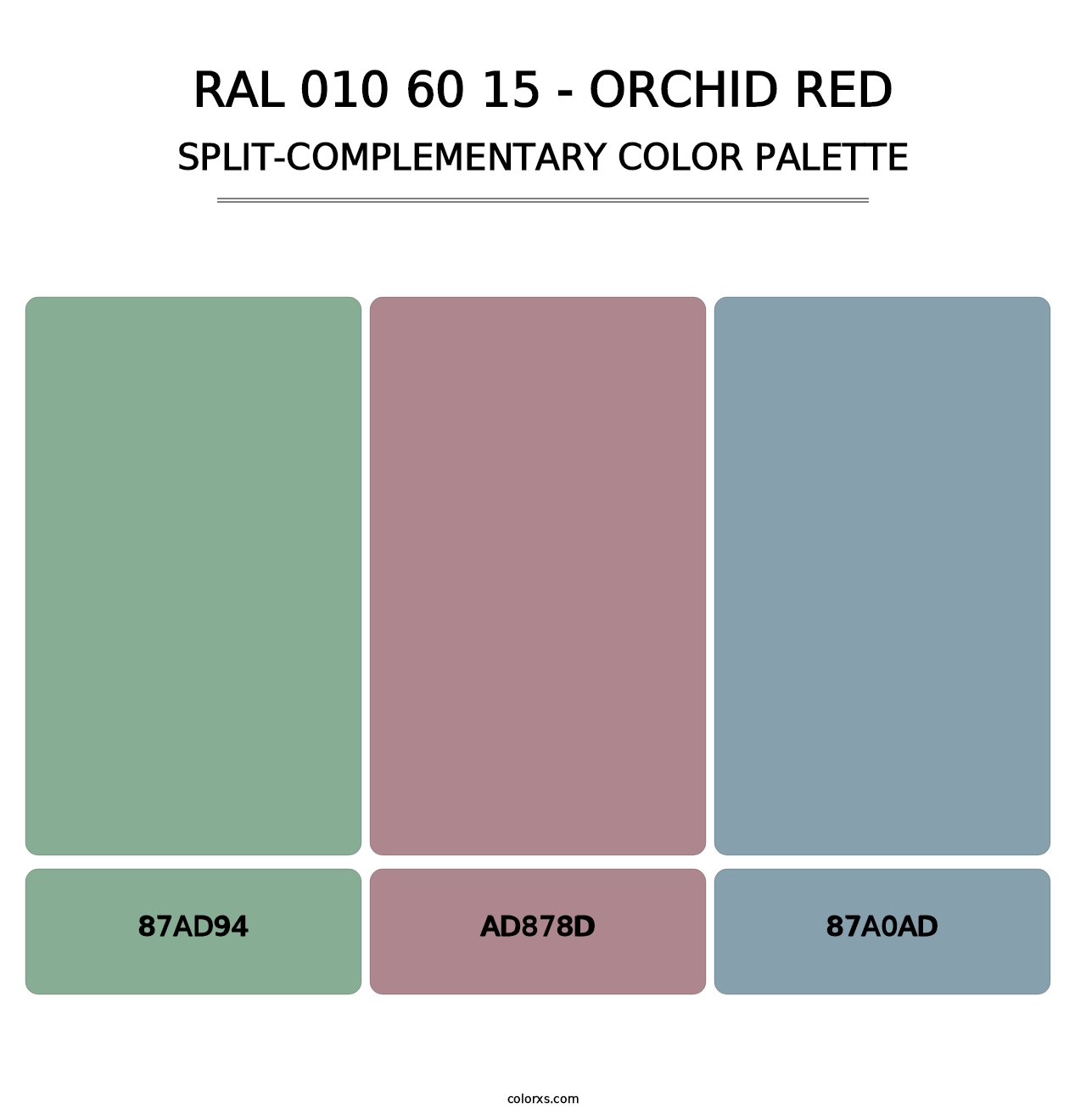 RAL 010 60 15 - Orchid Red - Split-Complementary Color Palette