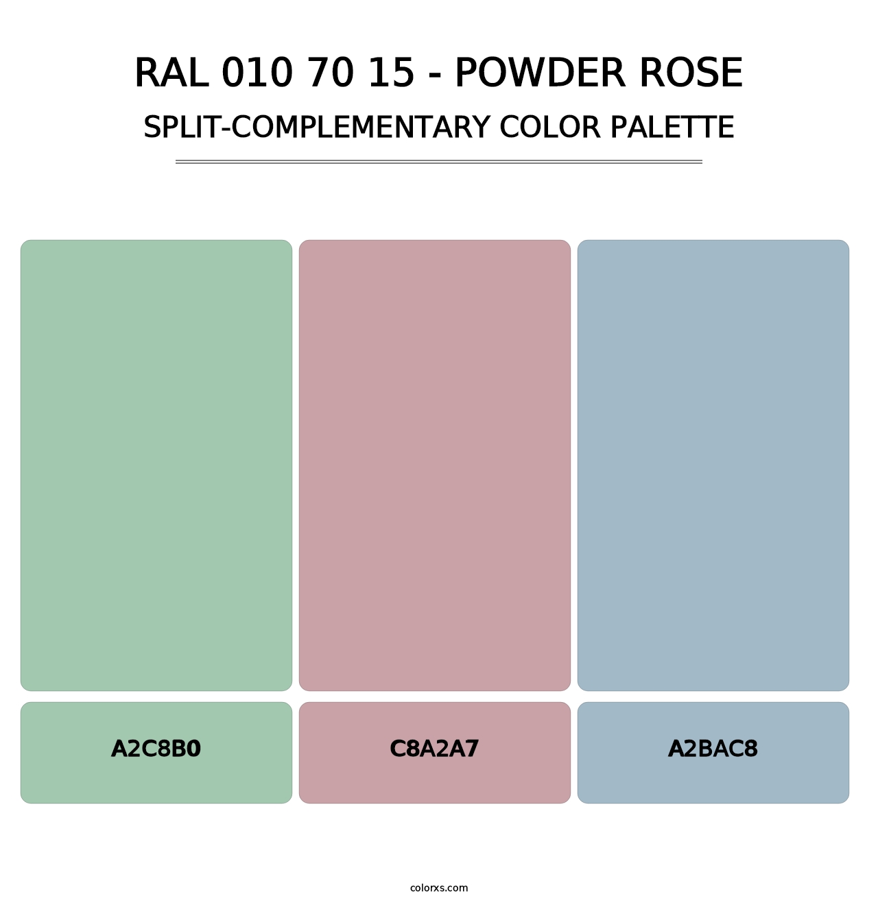 RAL 010 70 15 - Powder Rose - Split-Complementary Color Palette