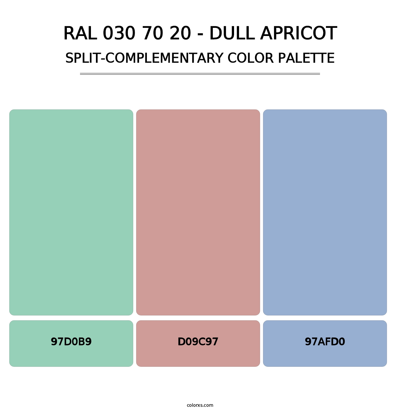 RAL 030 70 20 - Dull Apricot - Split-Complementary Color Palette