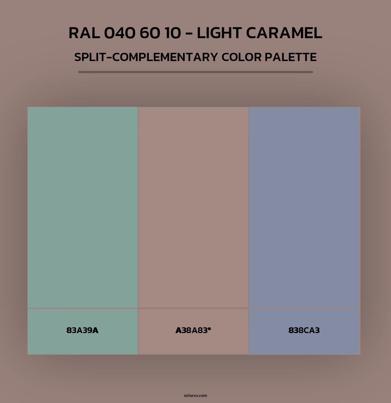 RAL 040 60 10 - Light Caramel - Split-Complementary Color Palette