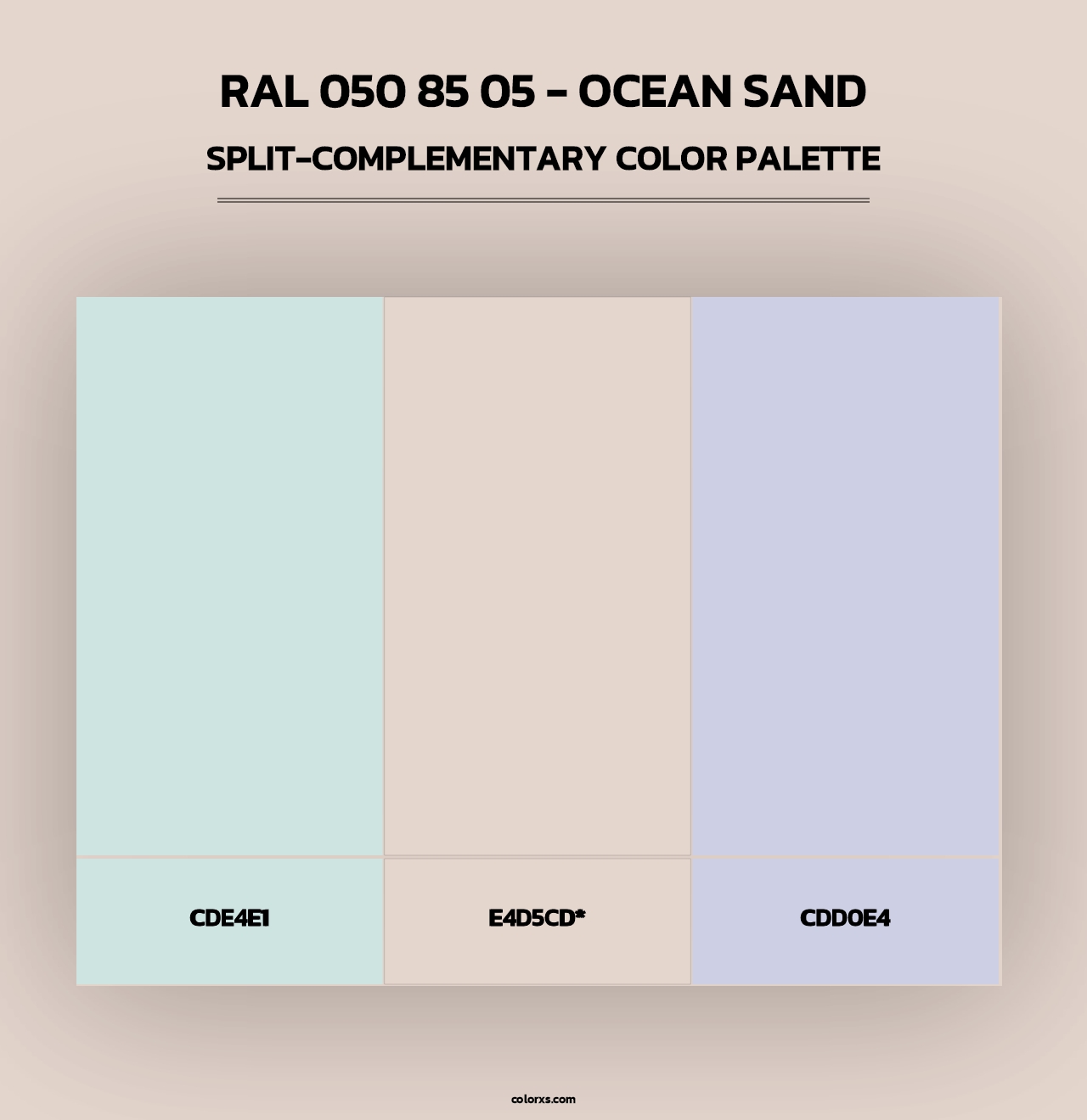 RAL 050 85 05 - Ocean Sand - Split-Complementary Color Palette