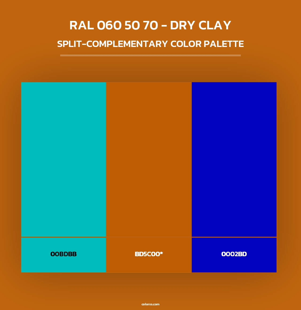 RAL 060 50 70 - Dry Clay - Split-Complementary Color Palette