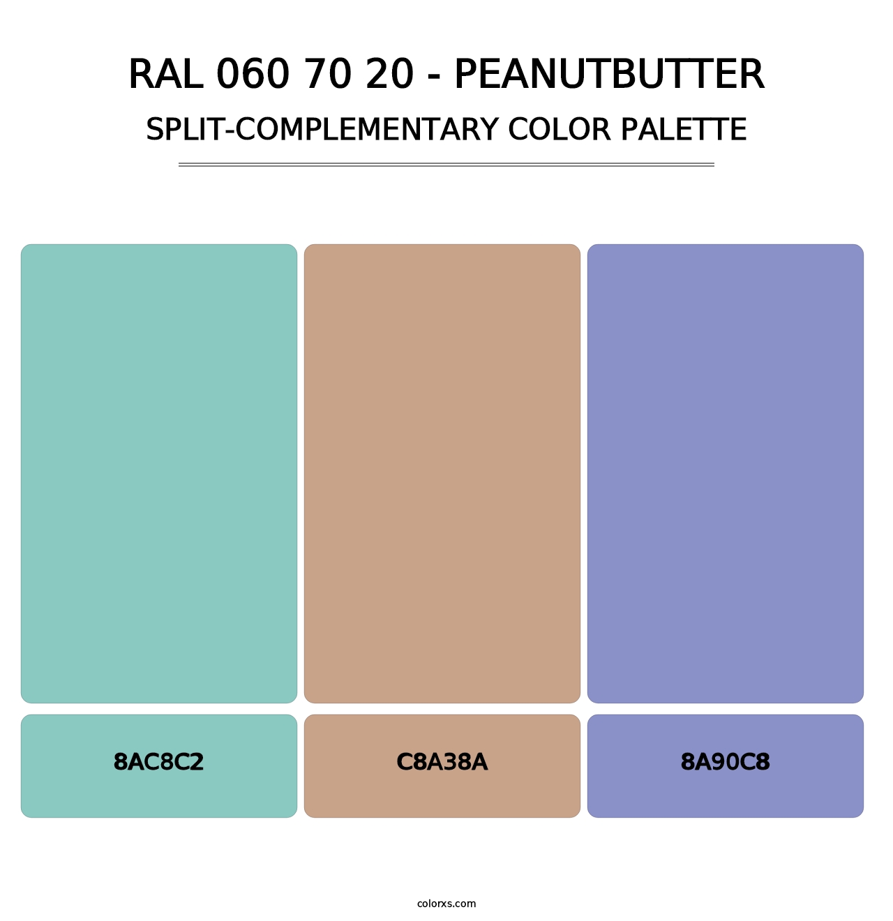 RAL 060 70 20 - Peanutbutter - Split-Complementary Color Palette