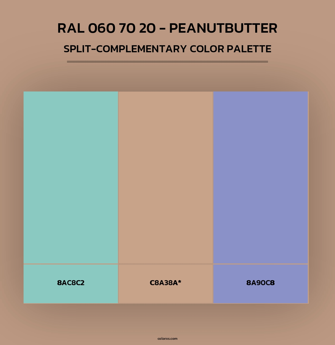 RAL 060 70 20 - Peanutbutter - Split-Complementary Color Palette
