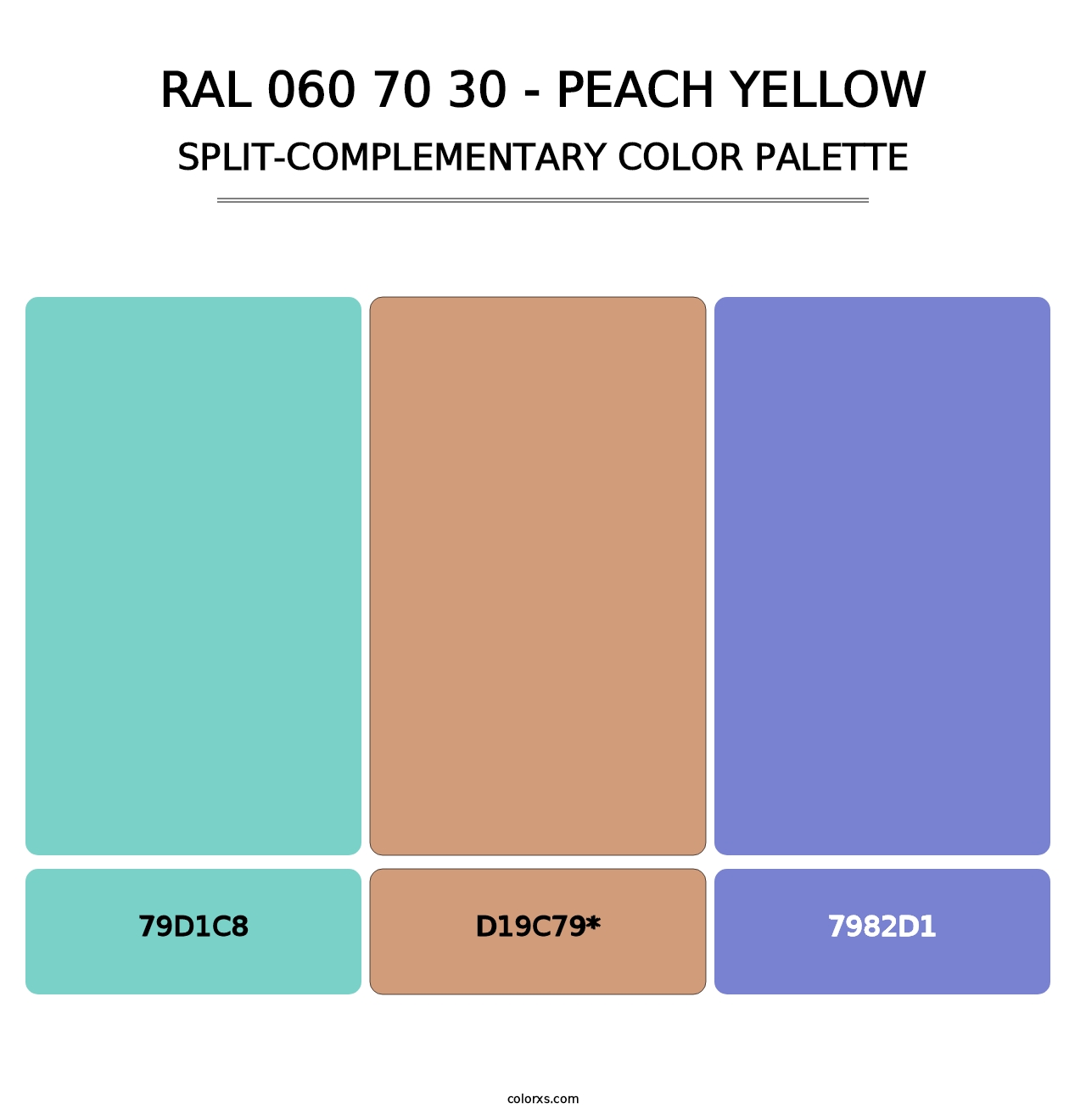 RAL 060 70 30 - Peach Yellow - Split-Complementary Color Palette