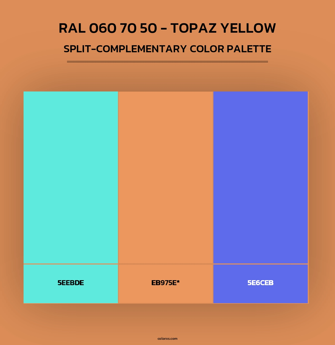 RAL 060 70 50 - Topaz Yellow - Split-Complementary Color Palette