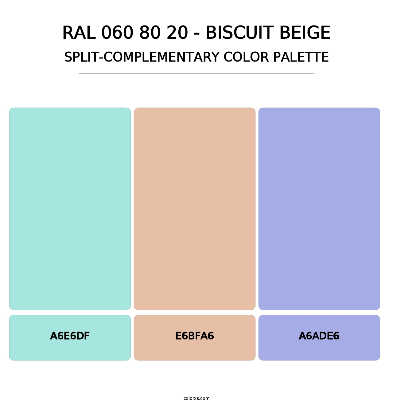 RAL 060 80 20 - Biscuit Beige - Split-Complementary Color Palette