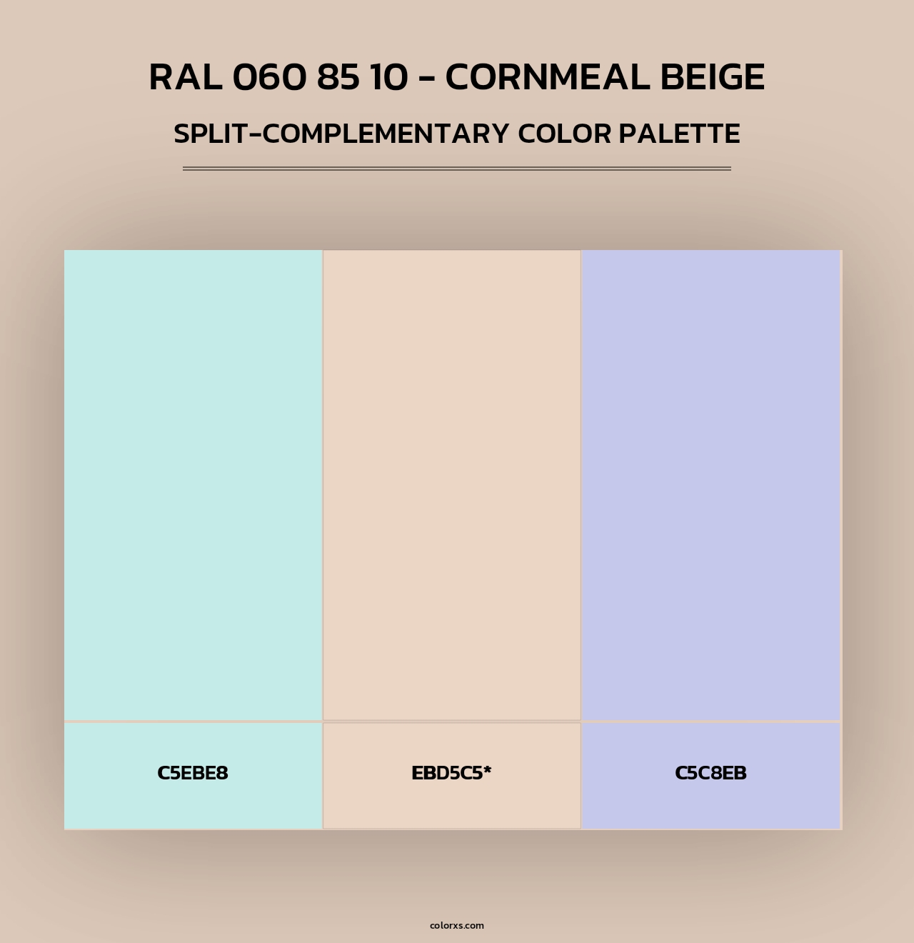 RAL 060 85 10 - Cornmeal Beige - Split-Complementary Color Palette