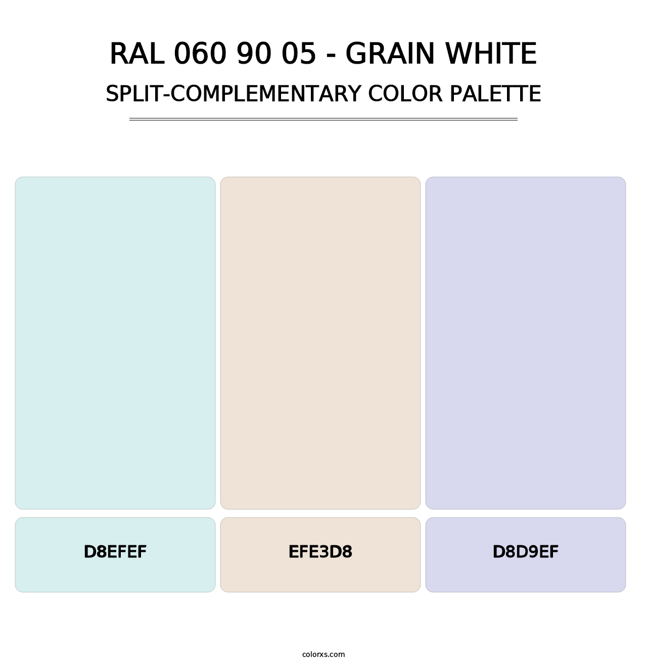 RAL 060 90 05 - Grain White - Split-Complementary Color Palette
