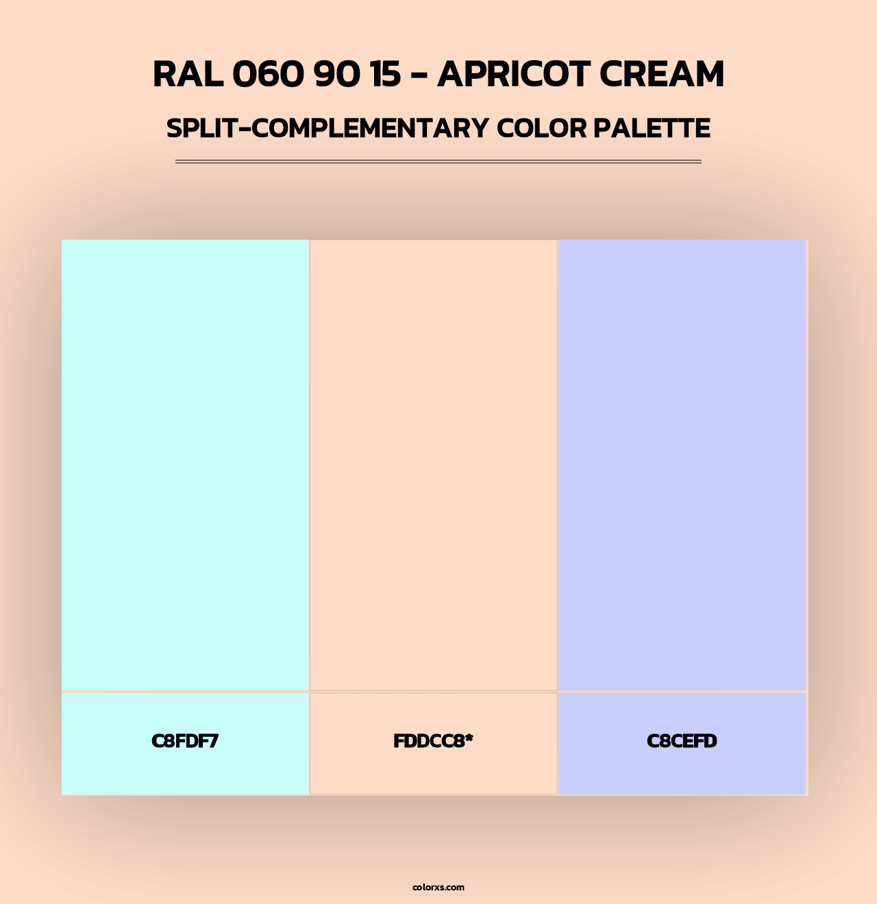 RAL 060 90 15 - Apricot Cream - Split-Complementary Color Palette