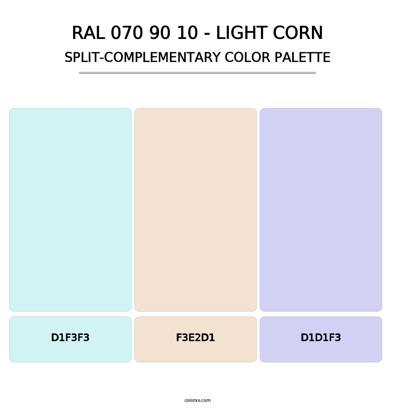 RAL 070 90 10 - Light Corn - Split-Complementary Color Palette