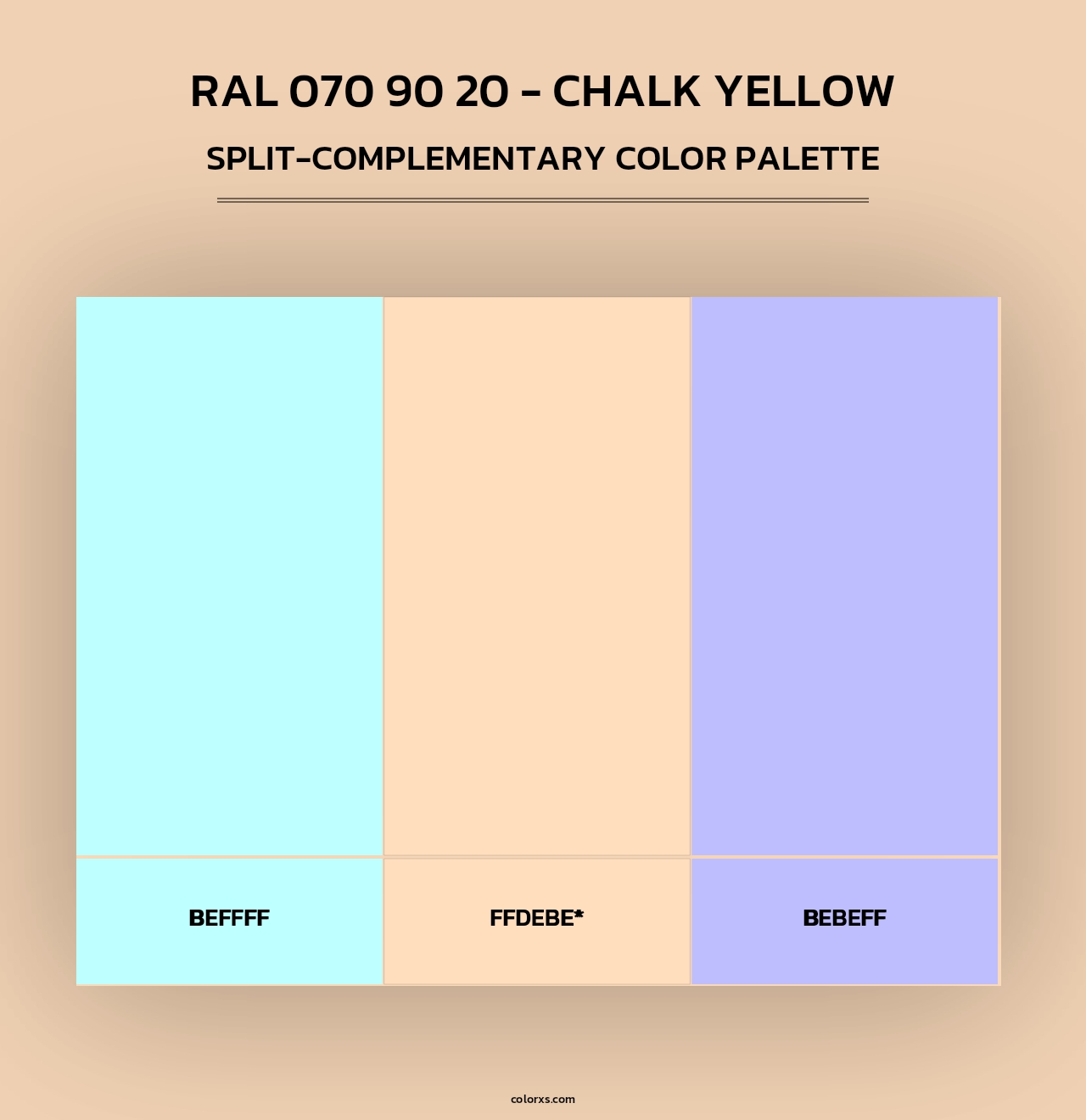 RAL 070 90 20 - Chalk Yellow - Split-Complementary Color Palette
