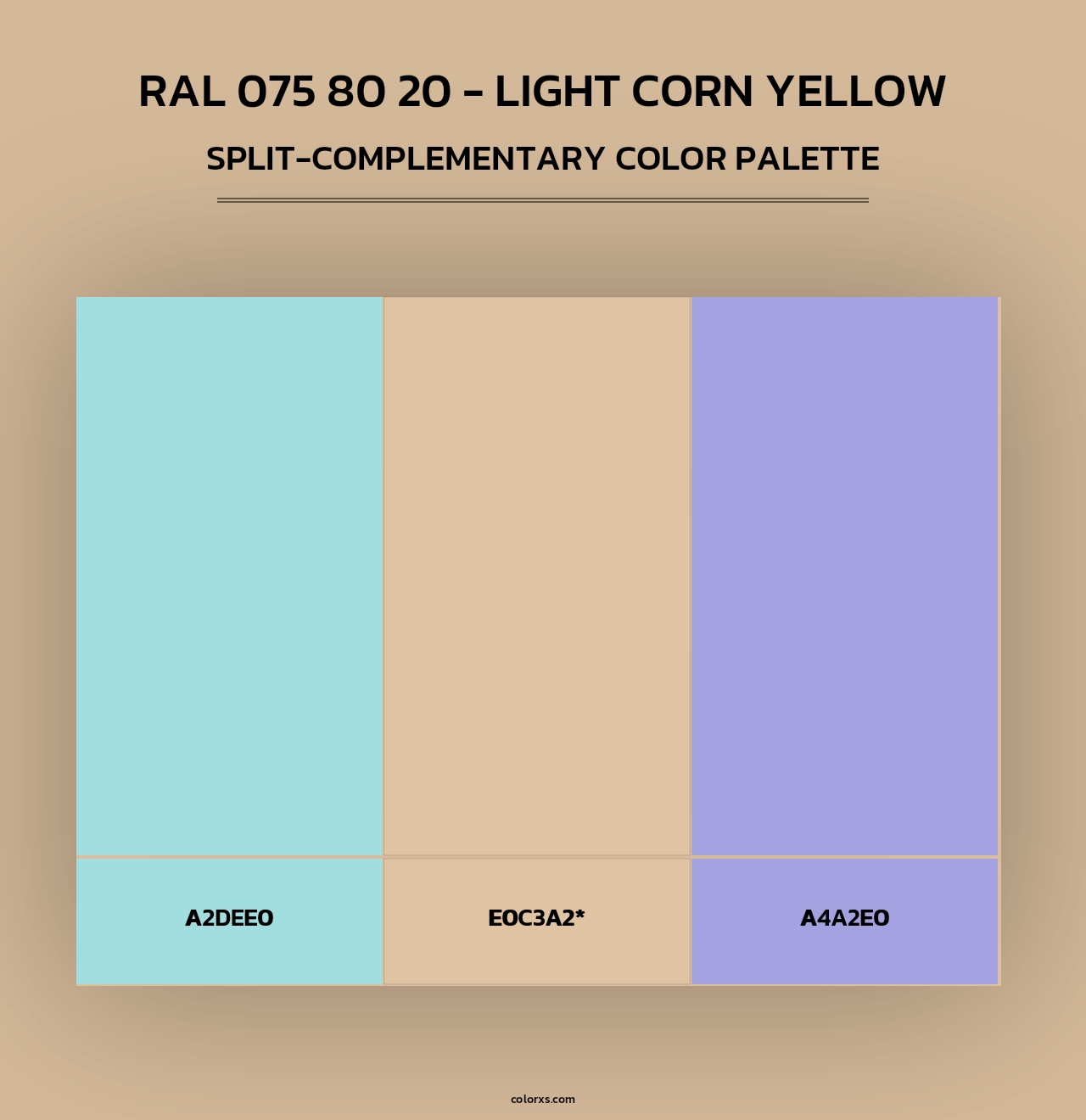 RAL 075 80 20 - Light Corn Yellow - Split-Complementary Color Palette