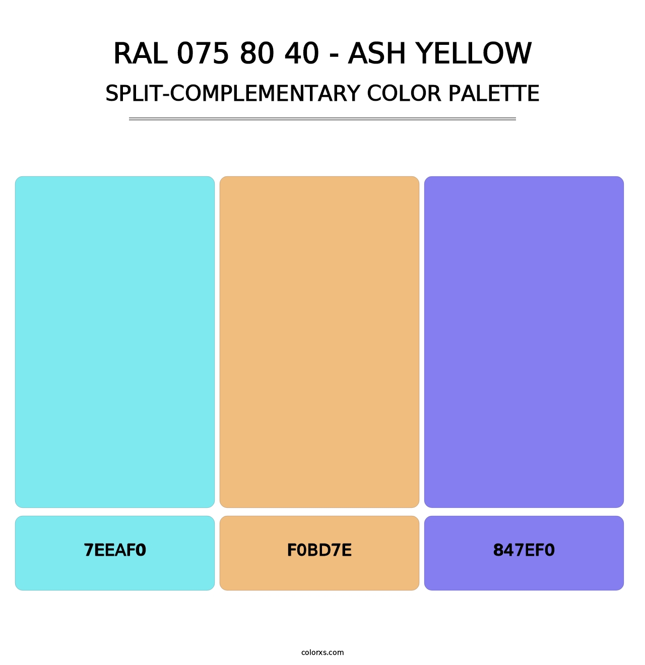 RAL 075 80 40 - Ash Yellow - Split-Complementary Color Palette
