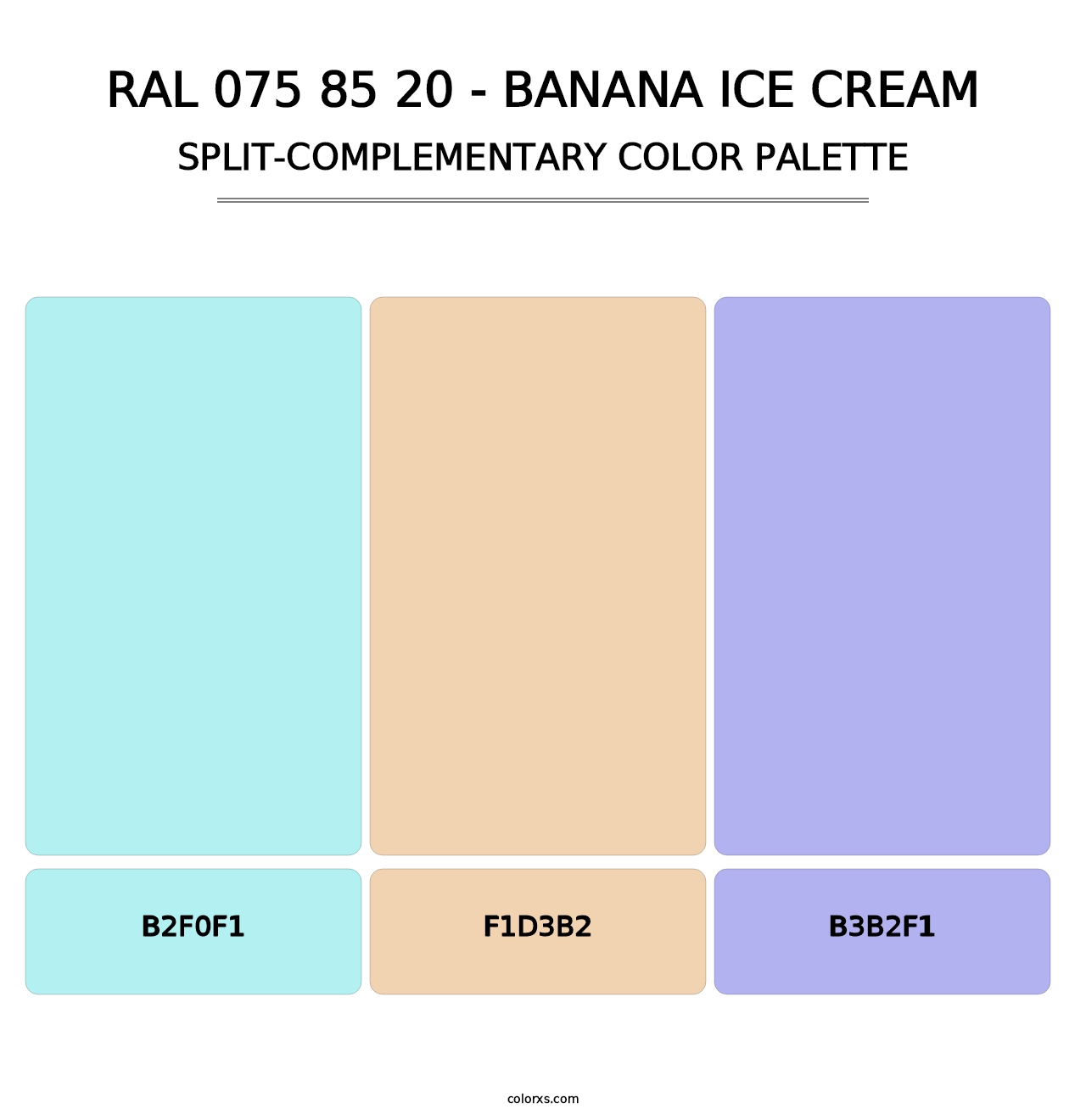 RAL 075 85 20 - Banana Ice Cream - Split-Complementary Color Palette
