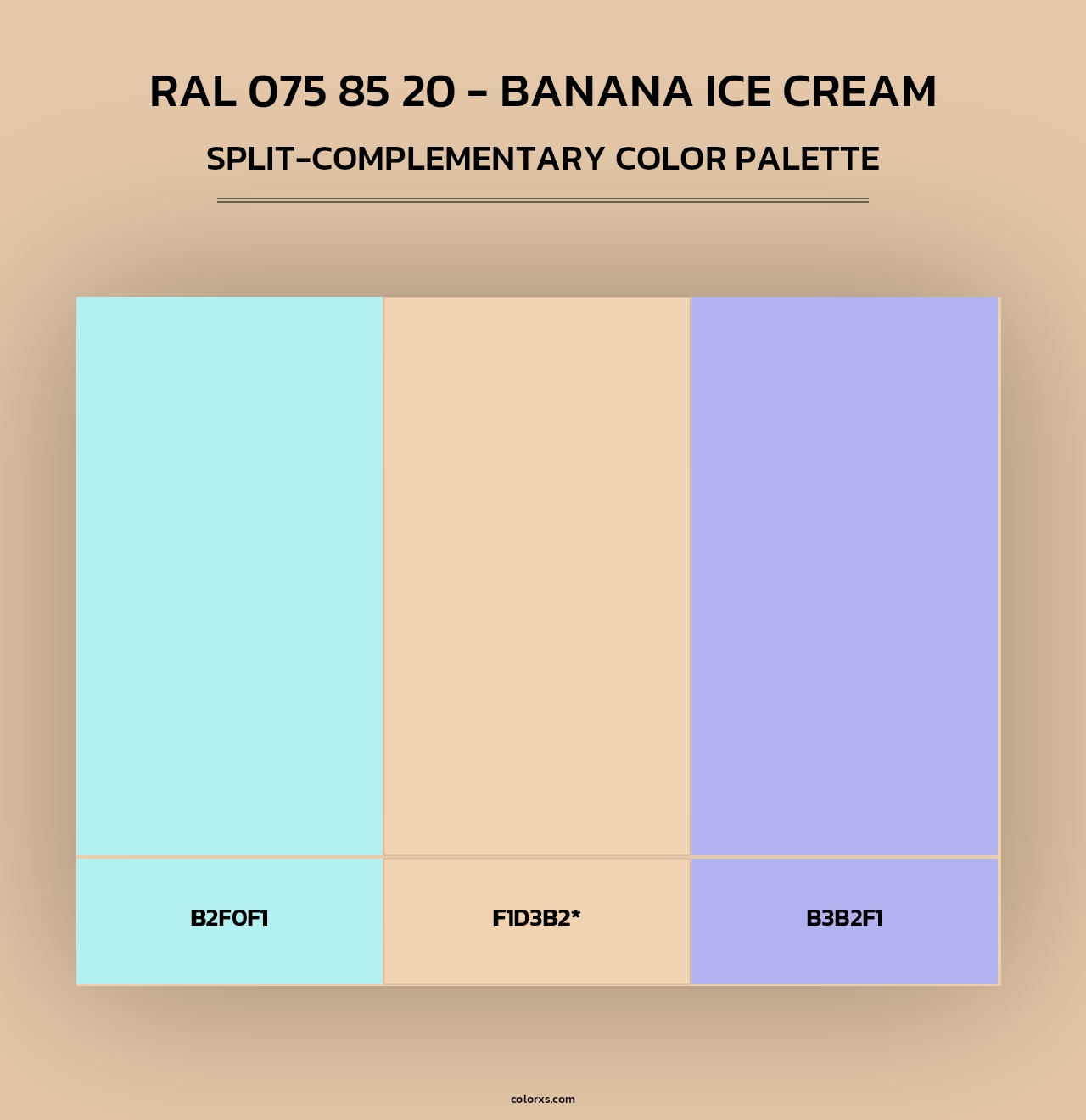 RAL 075 85 20 - Banana Ice Cream - Split-Complementary Color Palette