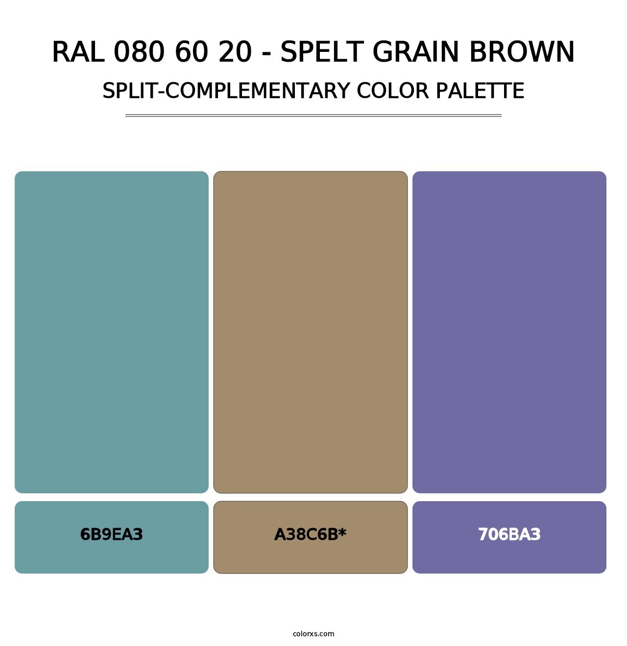 RAL 080 60 20 - Spelt Grain Brown - Split-Complementary Color Palette