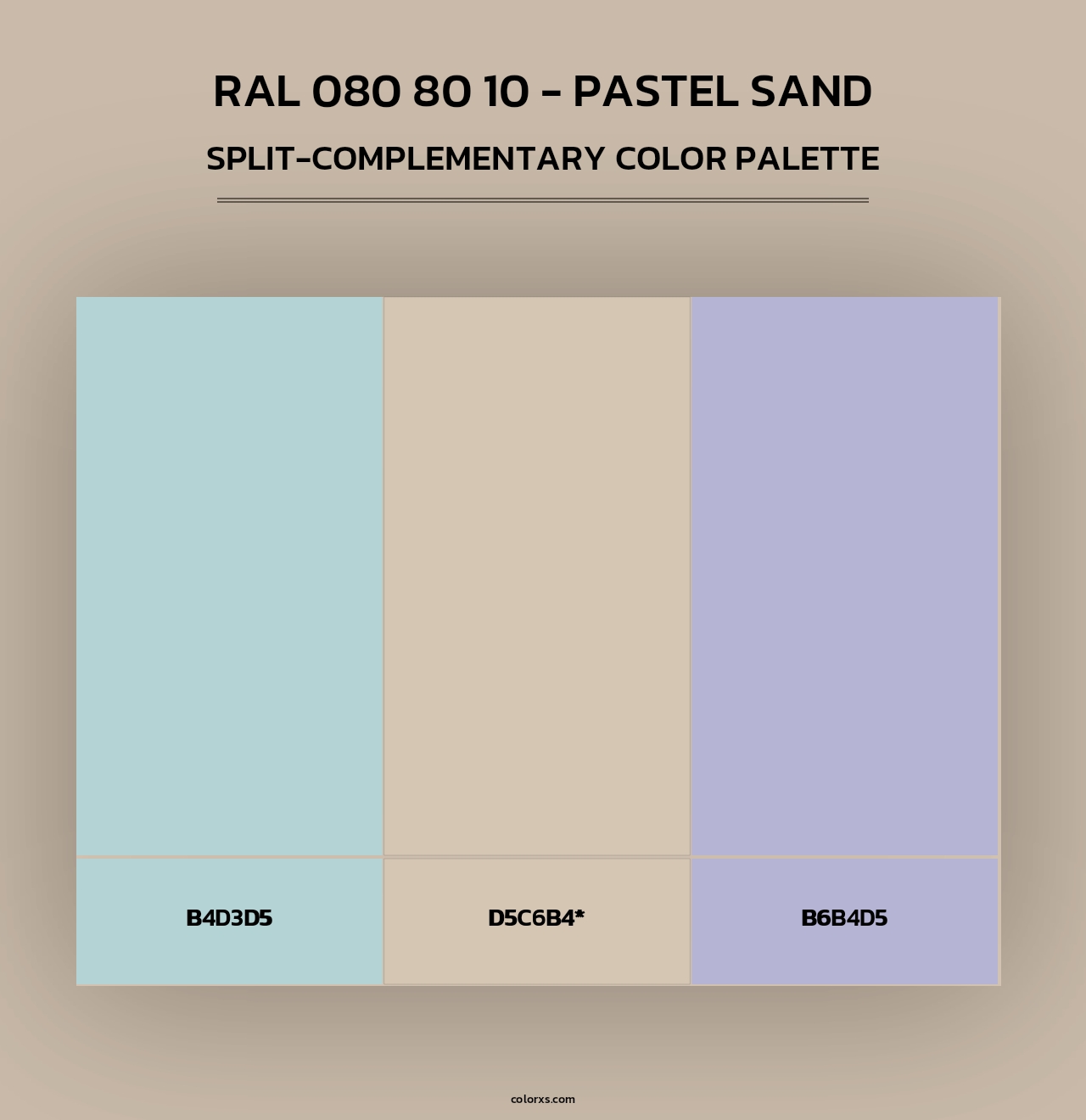 RAL 080 80 10 - Pastel Sand - Split-Complementary Color Palette