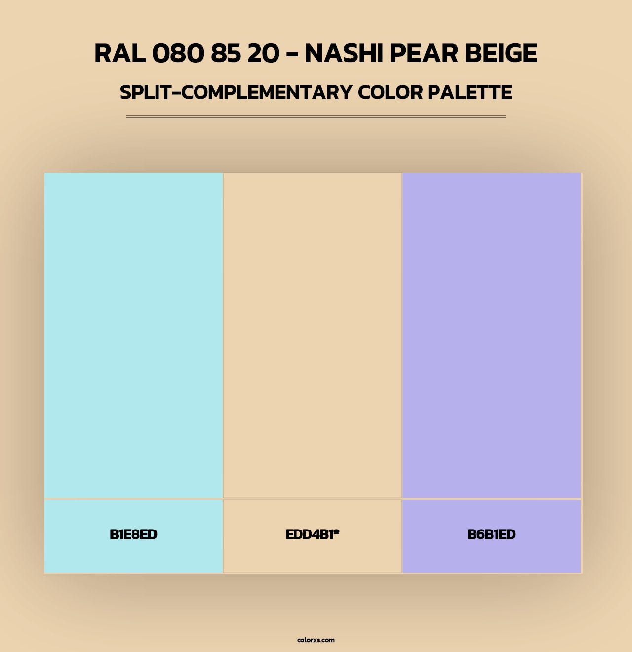 RAL 080 85 20 - Nashi Pear Beige - Split-Complementary Color Palette