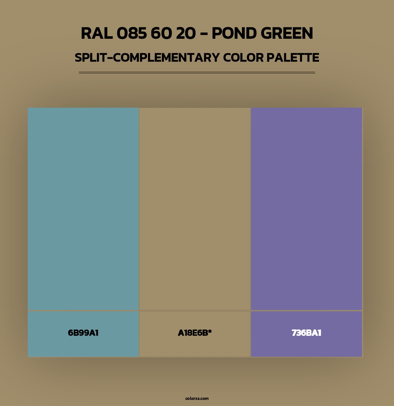 RAL 085 60 20 - Pond Green - Split-Complementary Color Palette