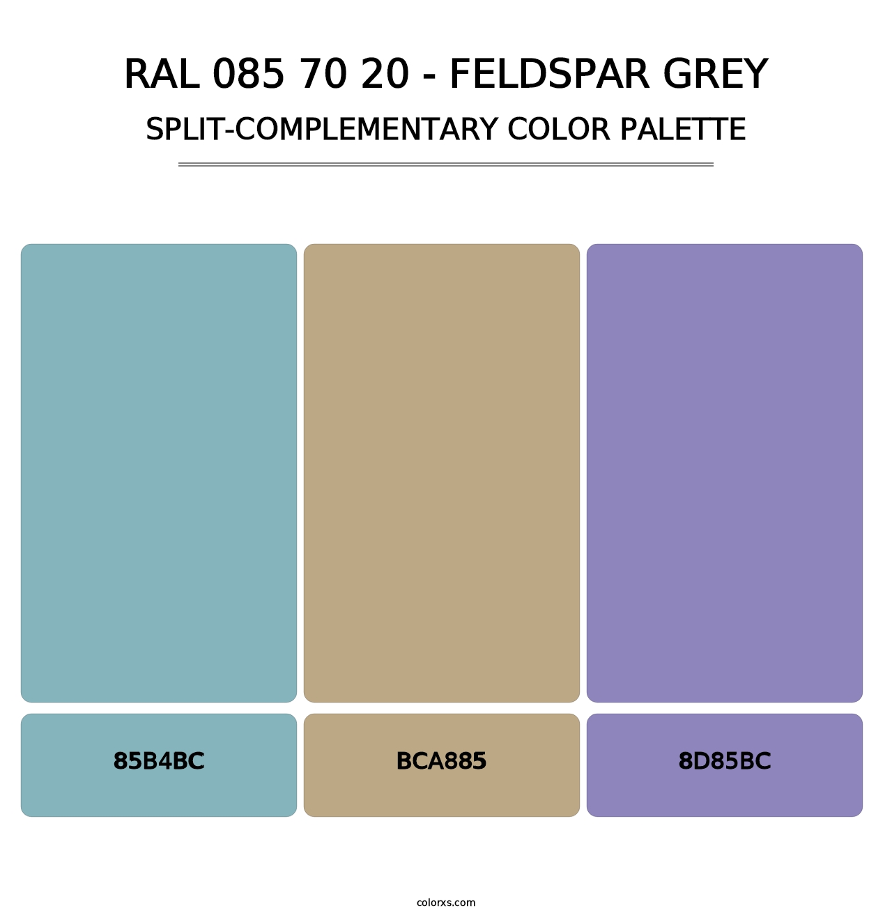 RAL 085 70 20 - Feldspar Grey - Split-Complementary Color Palette