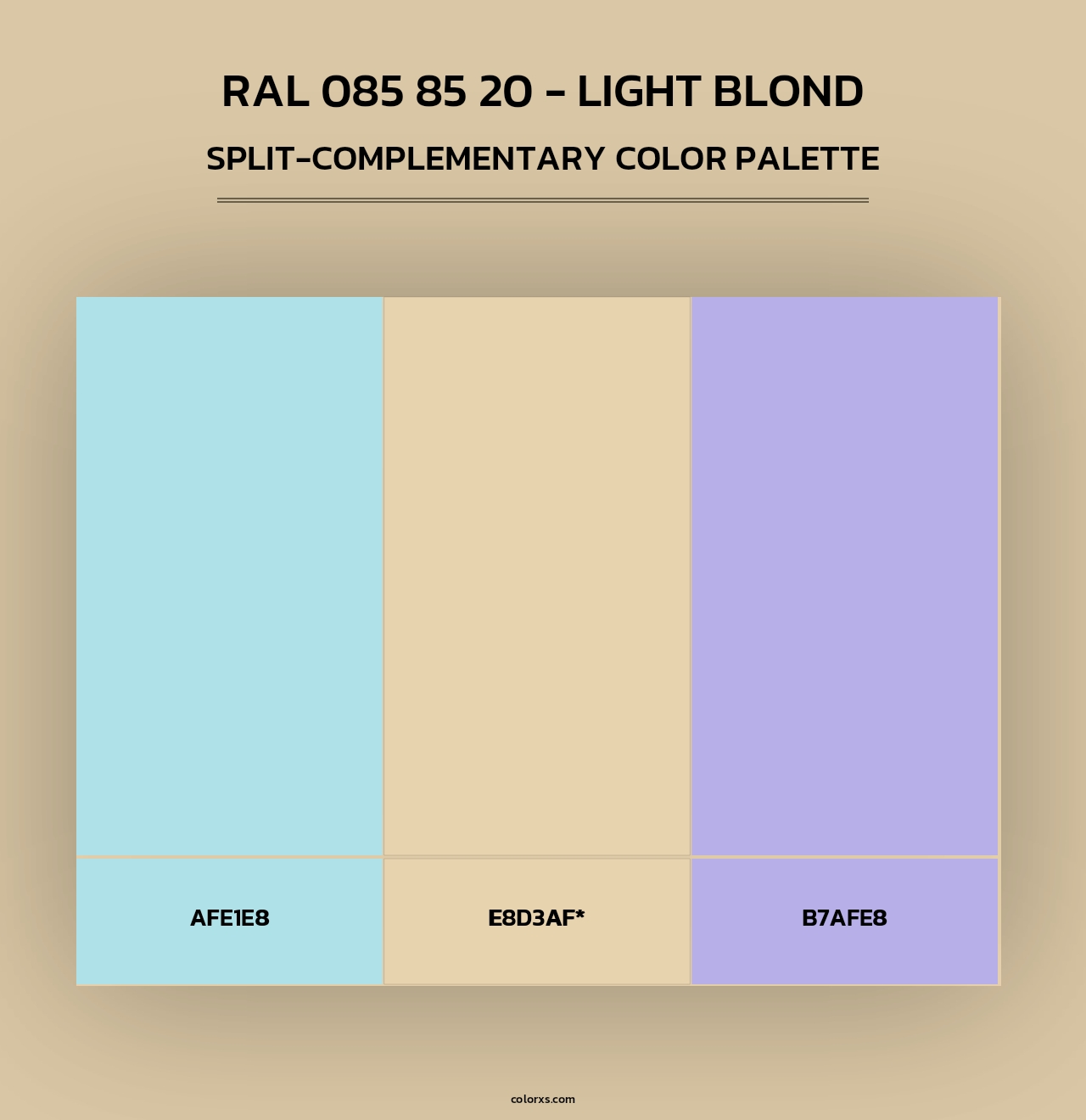RAL 085 85 20 - Light Blond - Split-Complementary Color Palette