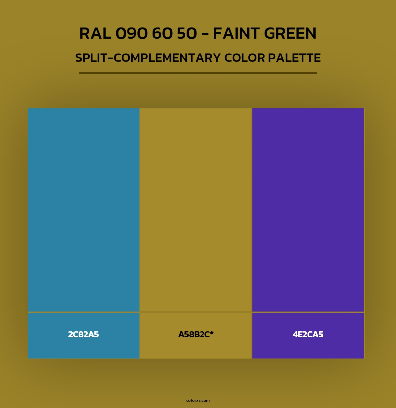 RAL 090 60 50 - Faint Green - Split-Complementary Color Palette
