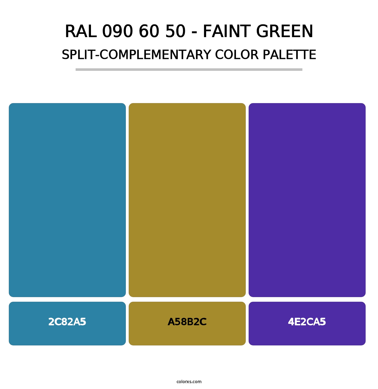 RAL 090 60 50 - Faint Green - Split-Complementary Color Palette