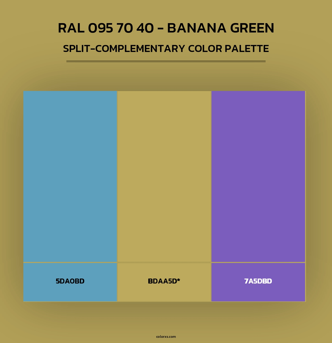 RAL 095 70 40 - Banana Green - Split-Complementary Color Palette
