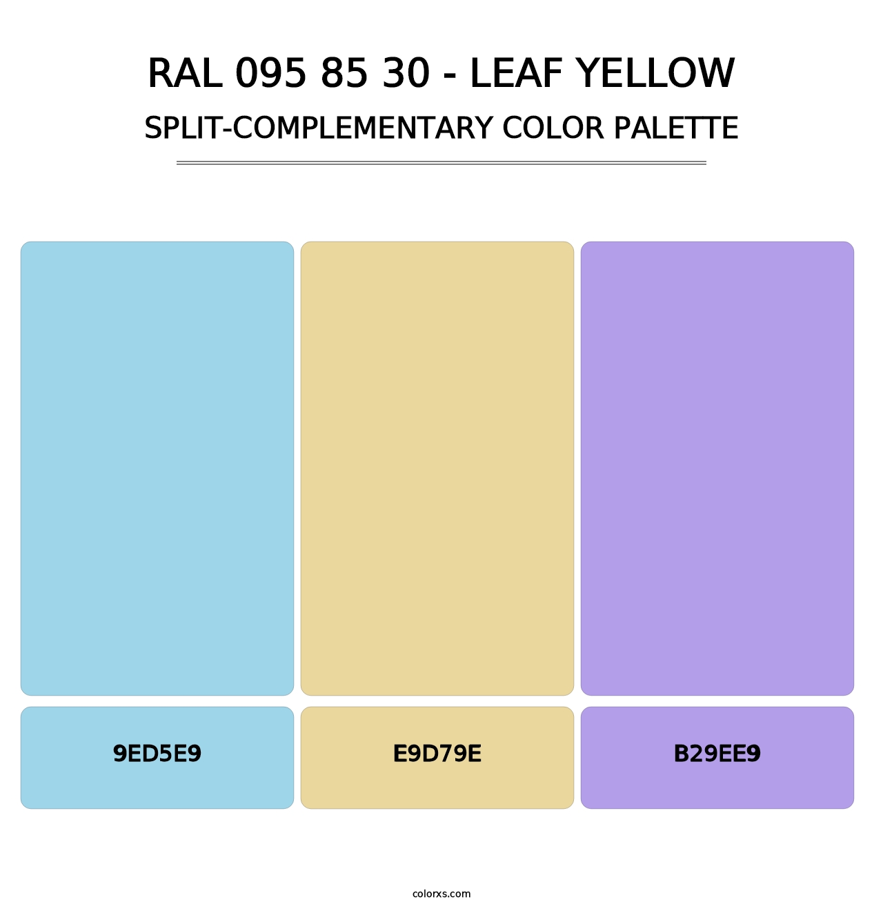 RAL 095 85 30 - Leaf Yellow - Split-Complementary Color Palette