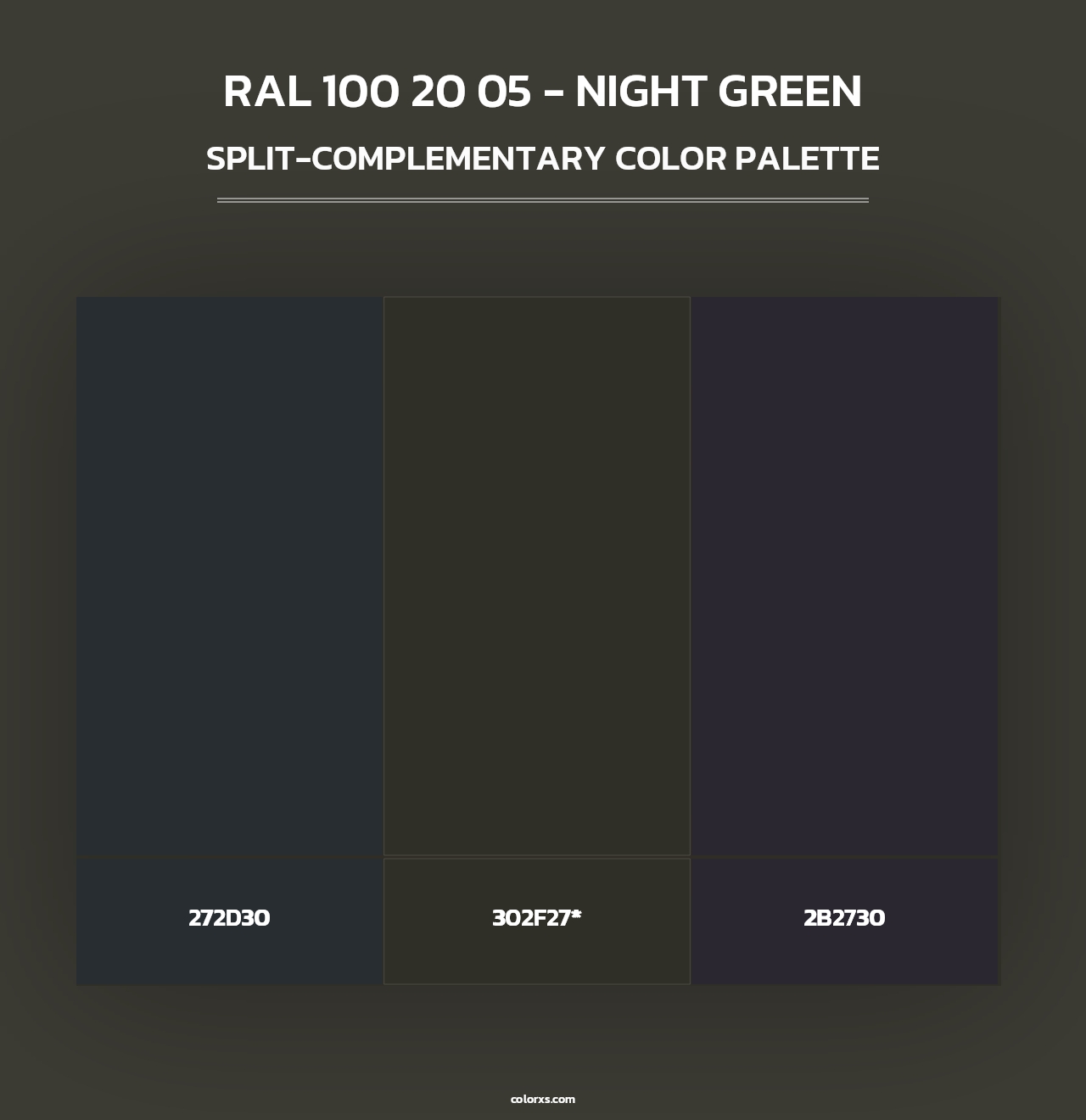RAL 100 20 05 - Night Green - Split-Complementary Color Palette