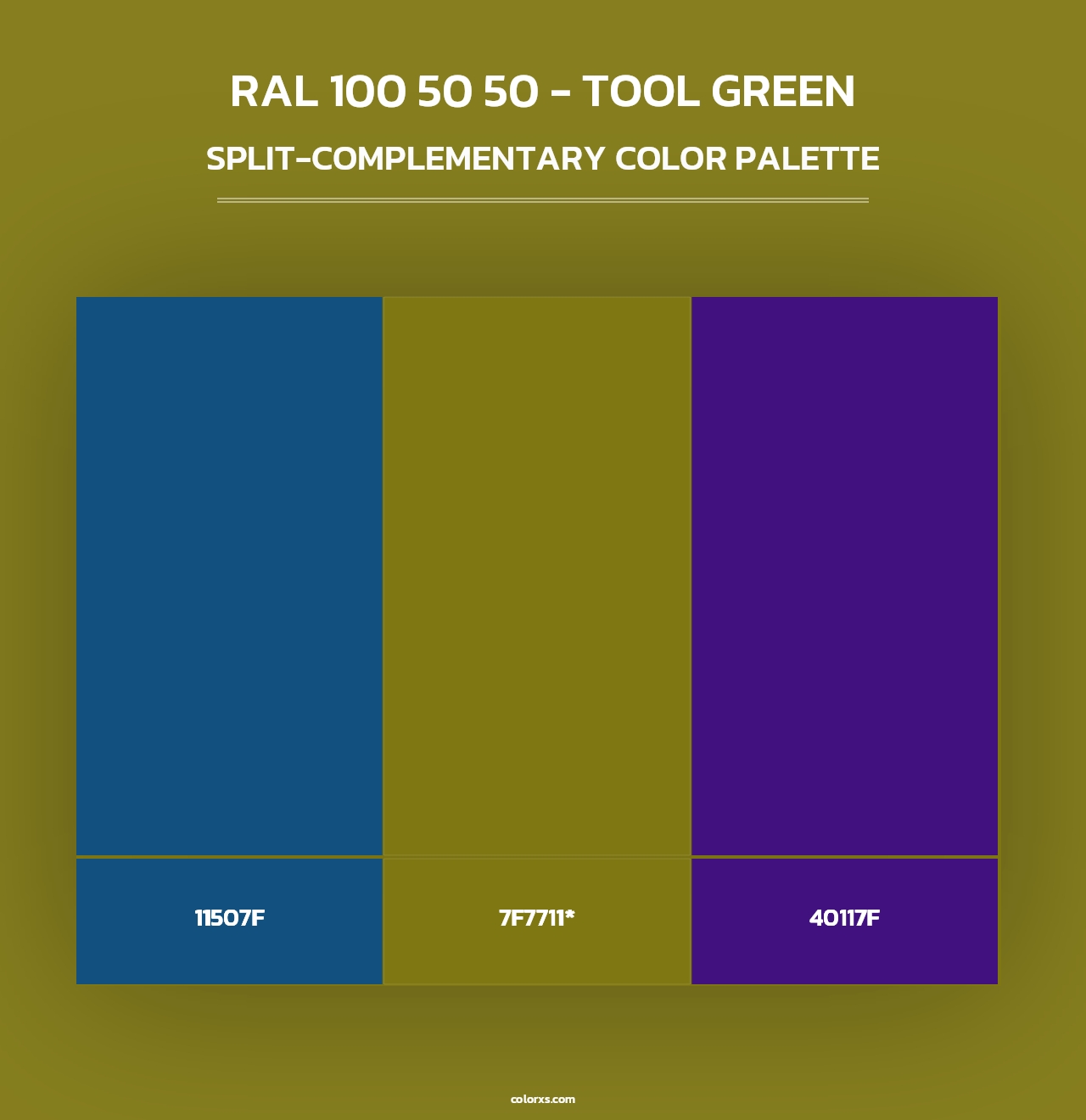 RAL 100 50 50 - Tool Green - Split-Complementary Color Palette