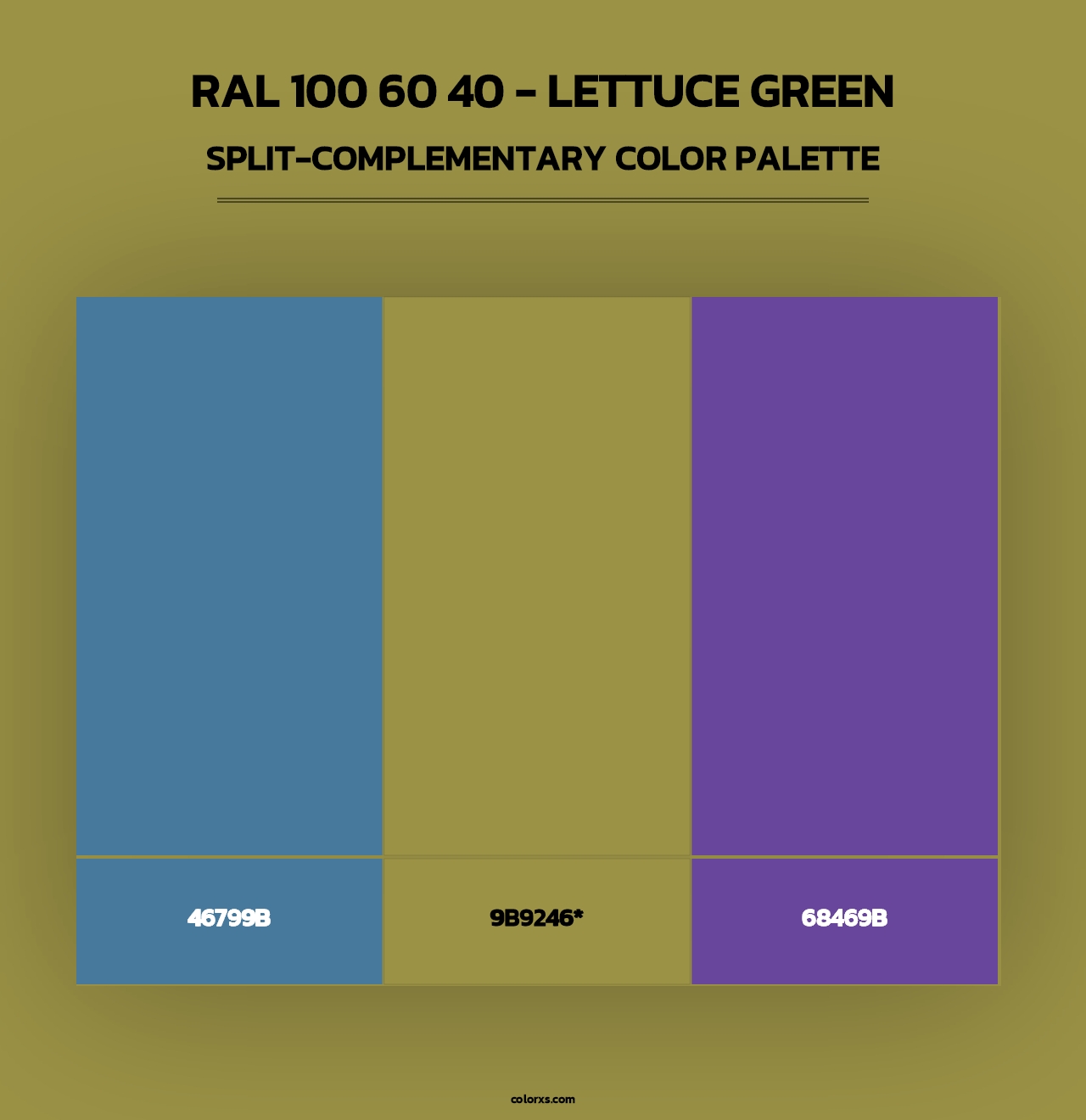 RAL 100 60 40 - Lettuce Green - Split-Complementary Color Palette