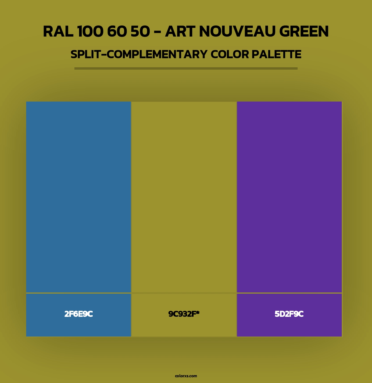 RAL 100 60 50 - Art Nouveau Green - Split-Complementary Color Palette