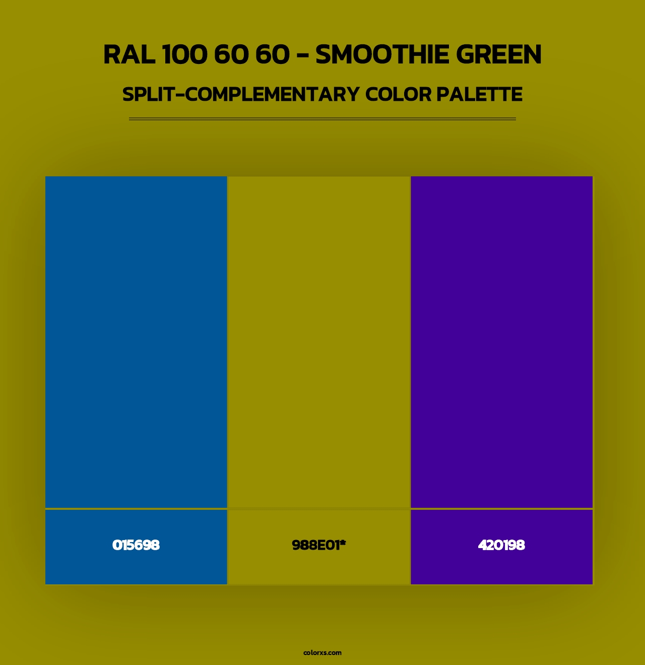 RAL 100 60 60 - Smoothie Green - Split-Complementary Color Palette