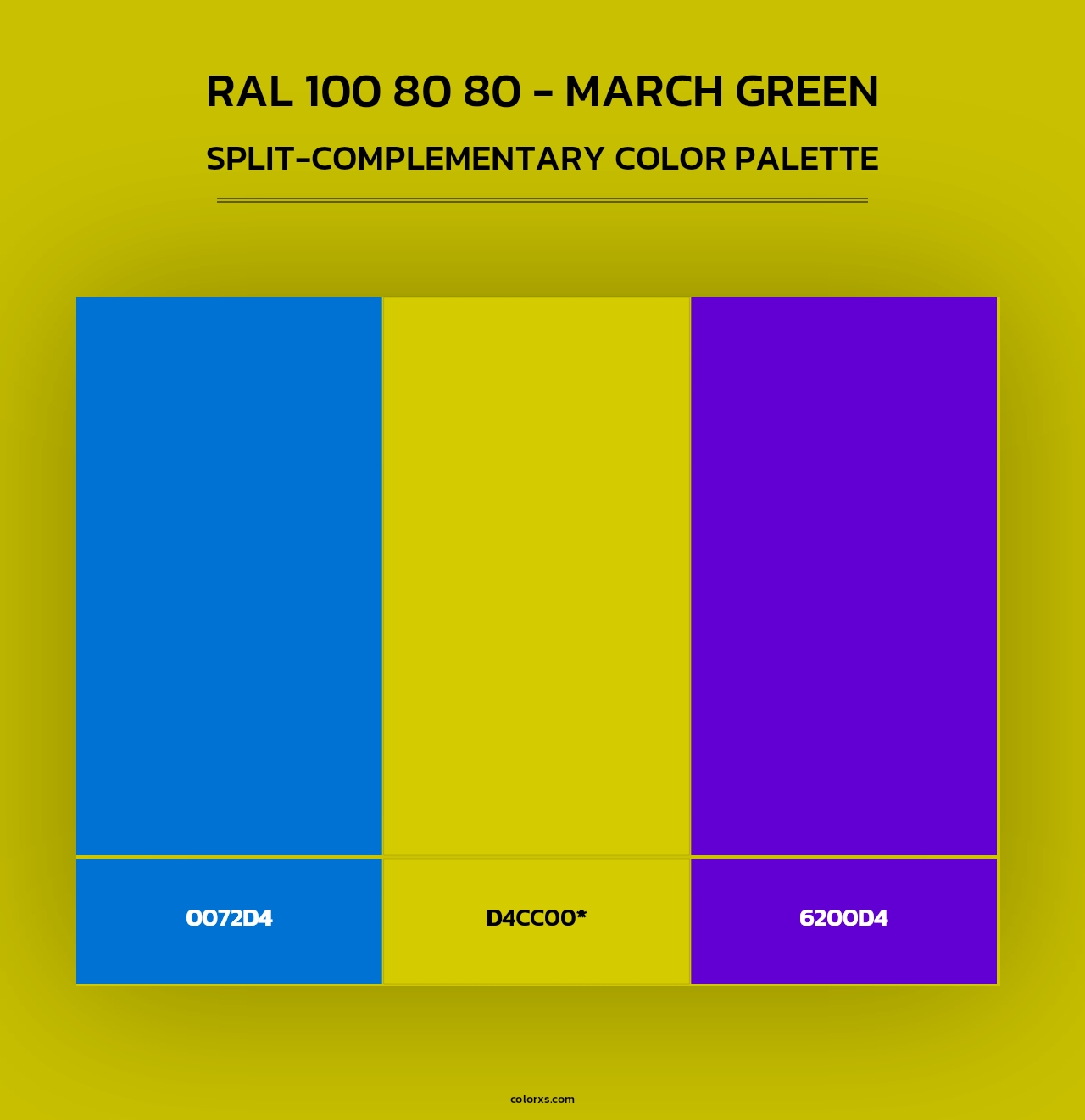 RAL 100 80 80 - March Green - Split-Complementary Color Palette