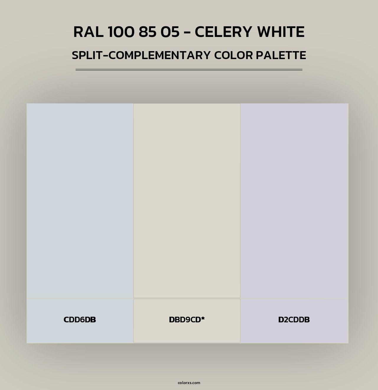 RAL 100 85 05 - Celery White - Split-Complementary Color Palette