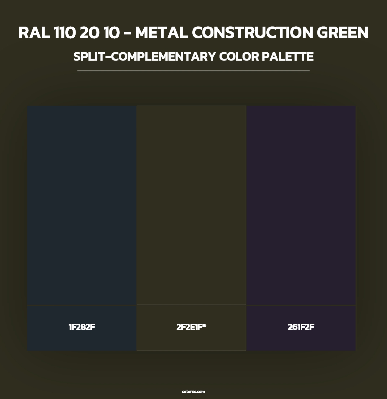 RAL 110 20 10 - Metal Construction Green - Split-Complementary Color Palette