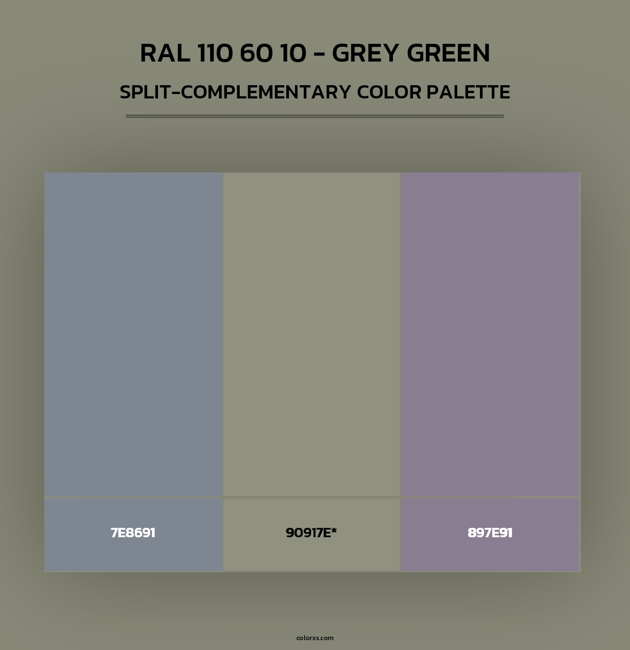 RAL 110 60 10 - Grey Green - Split-Complementary Color Palette