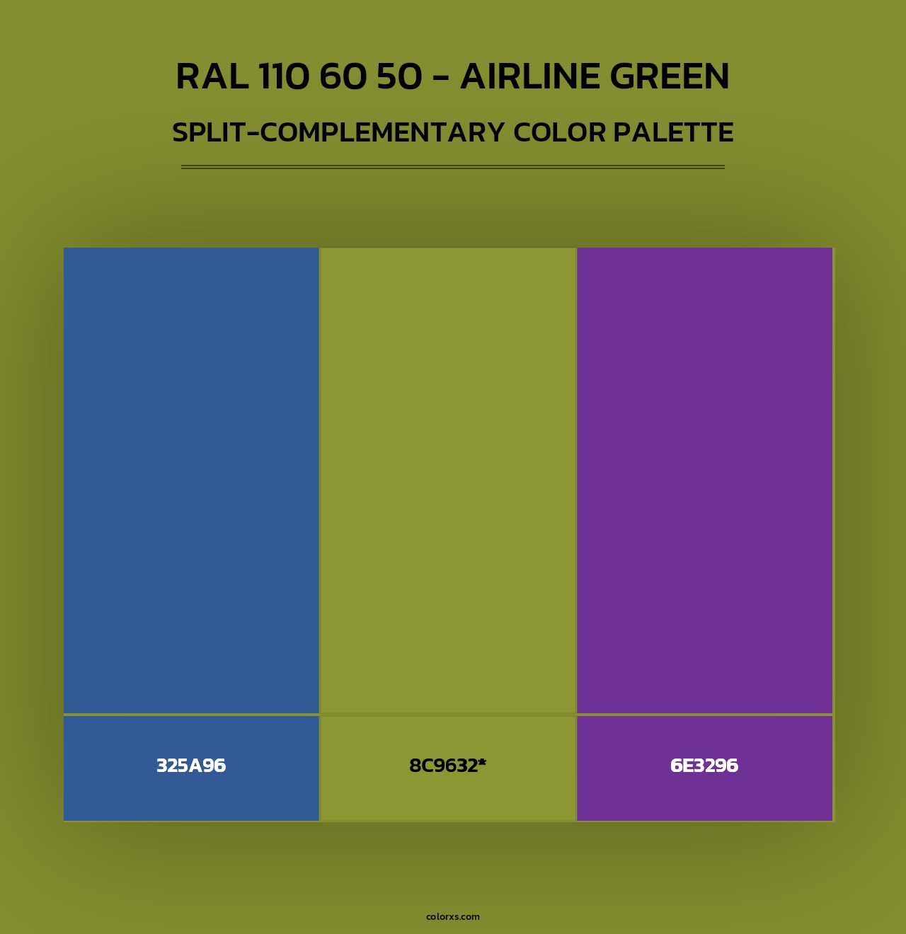 RAL 110 60 50 - Airline Green - Split-Complementary Color Palette