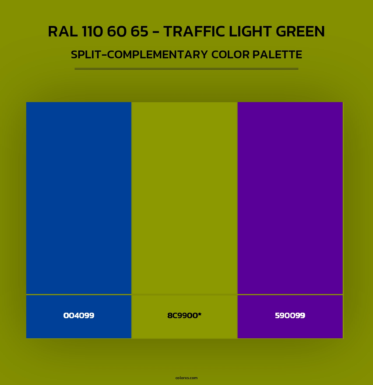 RAL 110 60 65 - Traffic Light Green - Split-Complementary Color Palette
