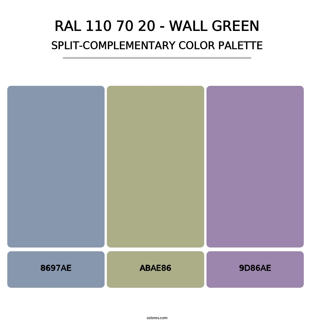 RAL 110 70 20 - Wall Green - Split-Complementary Color Palette