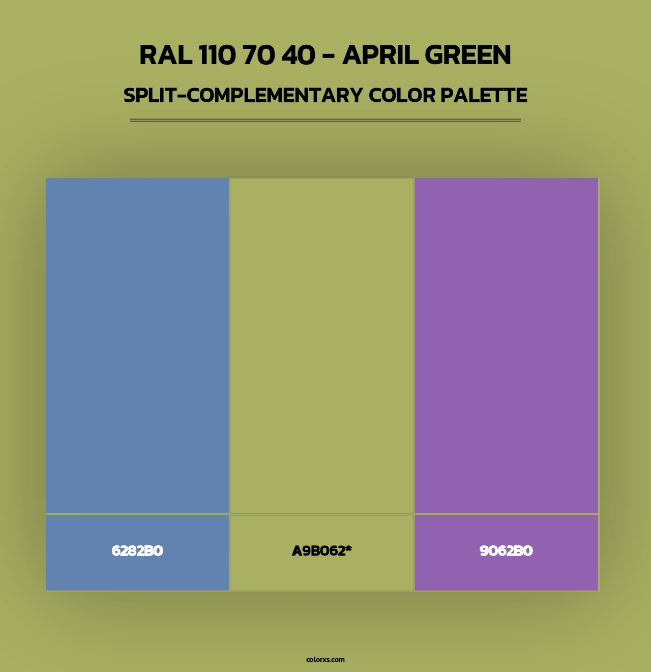 RAL 110 70 40 - April Green - Split-Complementary Color Palette