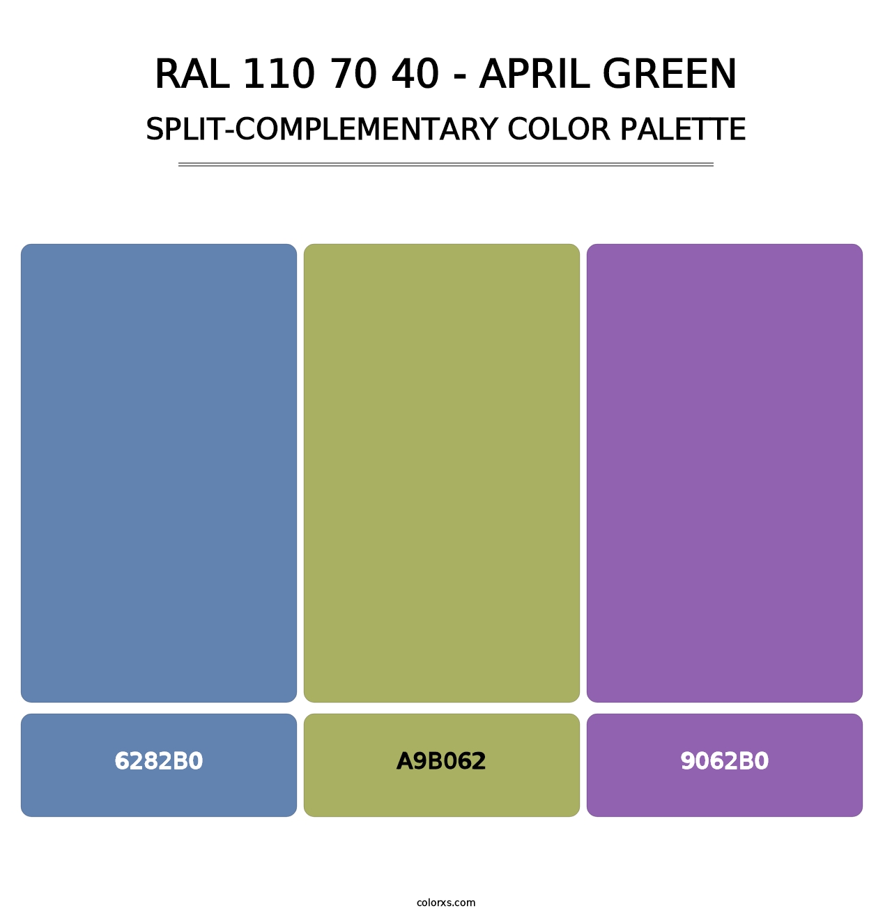 RAL 110 70 40 - April Green - Split-Complementary Color Palette