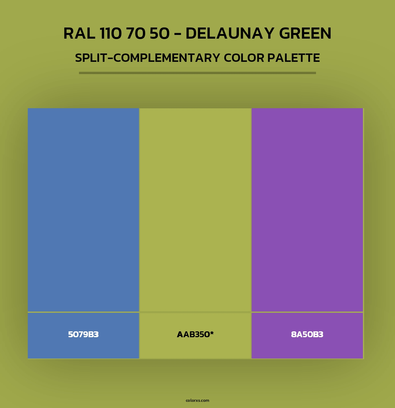 RAL 110 70 50 - Delaunay Green - Split-Complementary Color Palette