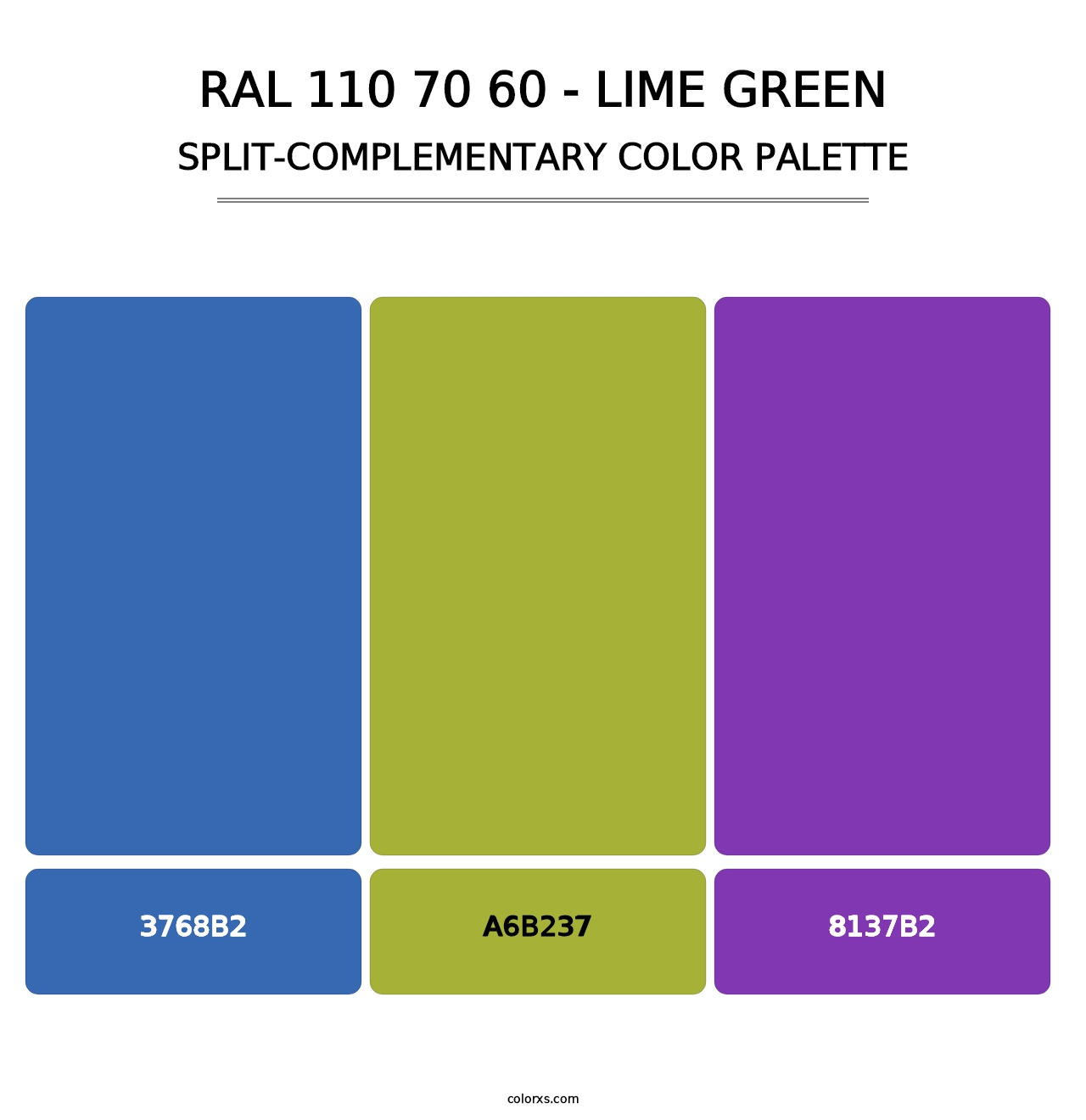 RAL 110 70 60 - Lime Green - Split-Complementary Color Palette