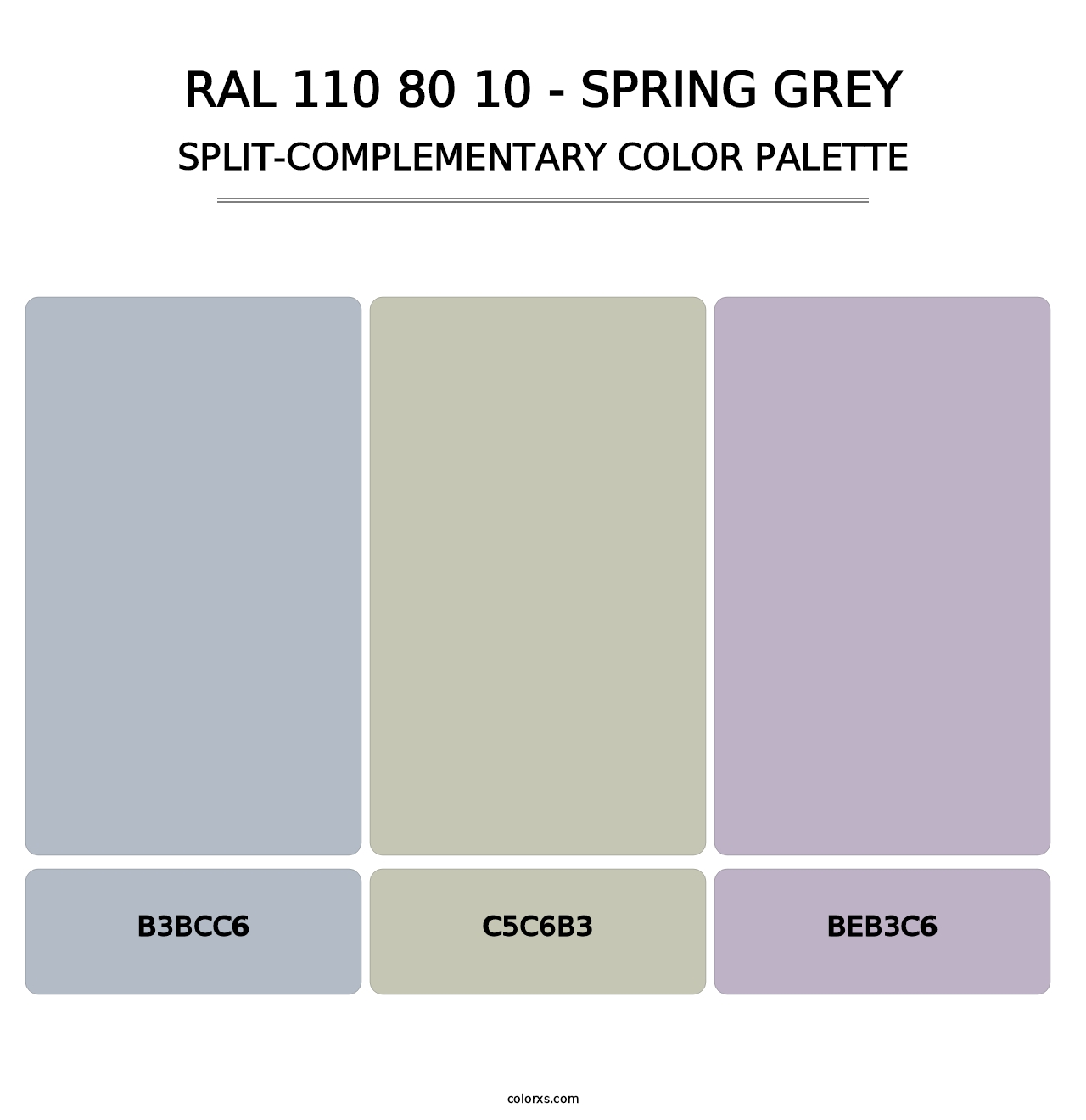 RAL 110 80 10 - Spring Grey - Split-Complementary Color Palette