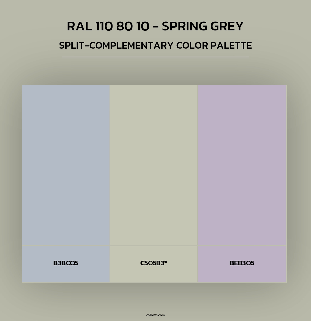 RAL 110 80 10 - Spring Grey - Split-Complementary Color Palette
